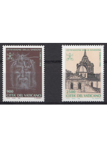 1998 Vaticano Ostensione Sindone 2 Valori Sassone 1122-3